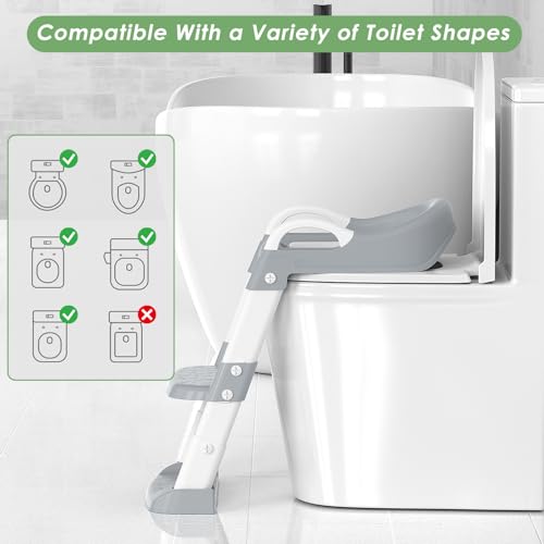Heesky Potty Training Toilet, Toddler Toilet Seat With Step Stool thumb #3