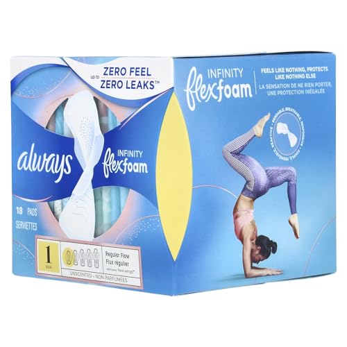 Image of Always Pads Size 1 Infinity with Flex Foam 18 Count (Pack of 3)
