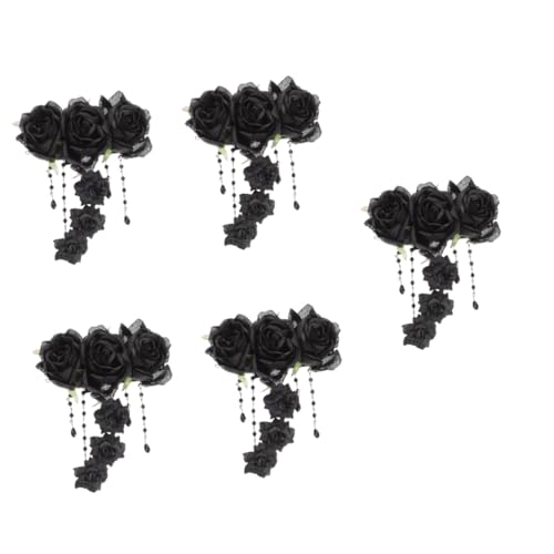 Barrettes à cheveux fleur gothique pour fixer les mèches rebelles sans glisser