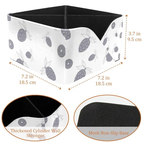 Porte-stylo rectangulaire en coton double compartiment pour bureau - 4