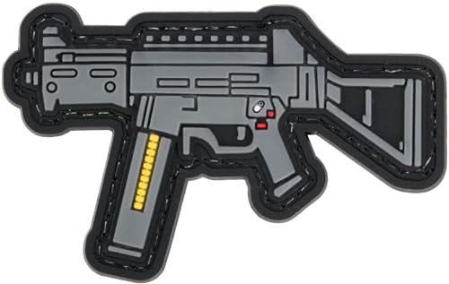 Evike - PVC Morale Patch Mini Gun Series (Model: H&K UMP45 / Black)