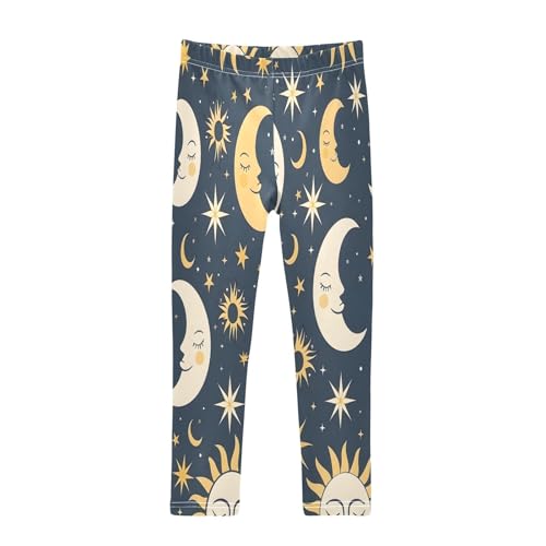 Toddler Girls Leggings Printed Yoga Pants Leggings Sun Moon and Star for Kids