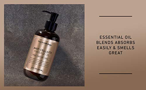 New York Biology Anti Cellulite Massage Oil 8 Fl. Oz – Made With 100% Natural Oils – Sensual Body Oil For Massage Therapy, Muscle Relaxation And Deep Tissue #TOP2