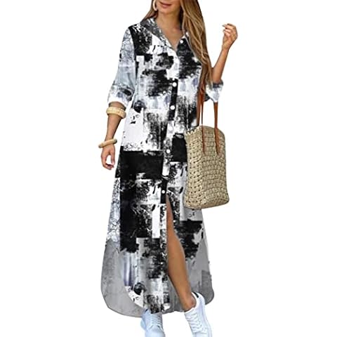 OMZIN Women's Long Sleeve Tie Dye Dress Cover