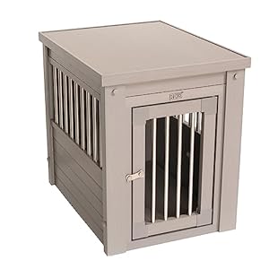 New Age Pet ecoFLEX Pet Crate/End Table, Small, Grey, Model:EHHC405S