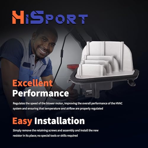Image of HiSport 79330S3VA01 Front HVAC Blower Motor Resistor with Harness | Compatible with Honda Pilot 2003-2008 Replacement for Acura MDX 2001-2006 V6 3.5L Sport Utility