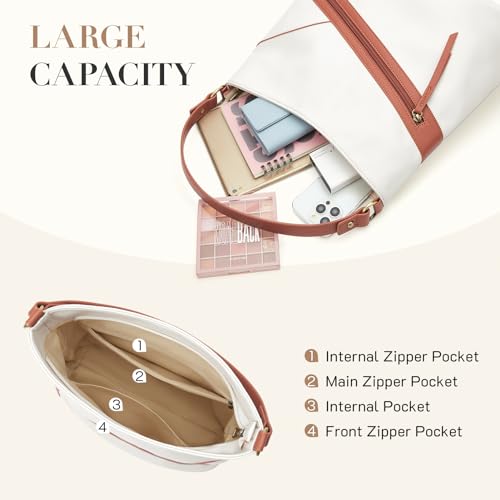 Missnine Hobo Bag For Women Vegan Leather Purses And Handbag Designer Shoulder Bag With Zipper Pockets thumb #2