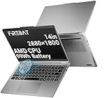 FIREBATラップトップコンピュータ、14インチ2880x1800 QHD+ディスプレイ、AMD Ryzen7 H255（8C/16T最大4.9GHz、70W TDP）、32GB LPDDR5X RAM、1TB PCIe 4.0 SSD（最大8TB拡張可能）、500nits、99Whバッテリー、指紋、グレー【全く新しい限定】