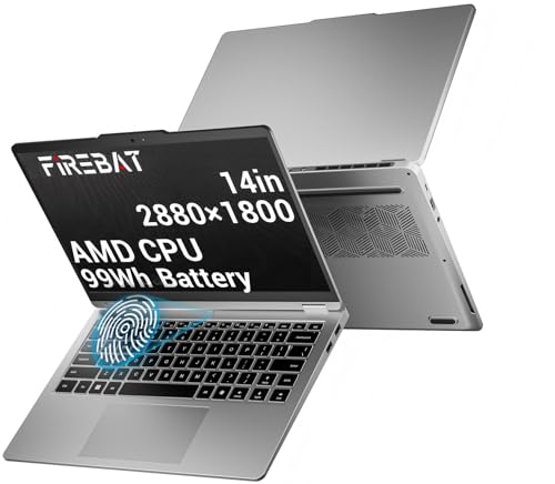 FIREBAT���b�v�g�b�v�R���s���[�^�A14�C���`2880x1800 QHD+�f�B�X�v���C�AAMD Ryzen7 H255�i8C/16T�ő�4.9GHz�A70W TDP�j�A32GB LPDDR5X RAM�A1TB PCIe 4.0 SSD�i�ő�8TB�g����
