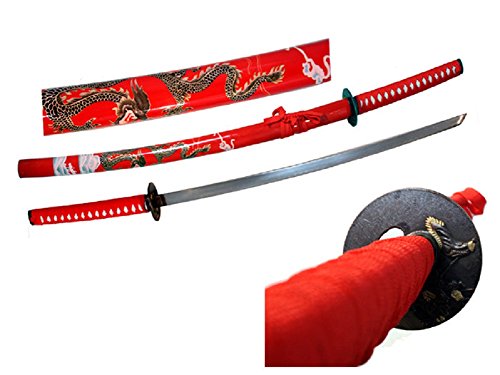 Sac De Transport Pour Katana En Soie Noire 135 Cm - Brodé Dragon Et Phoenix, Protection Contre Les Rayures