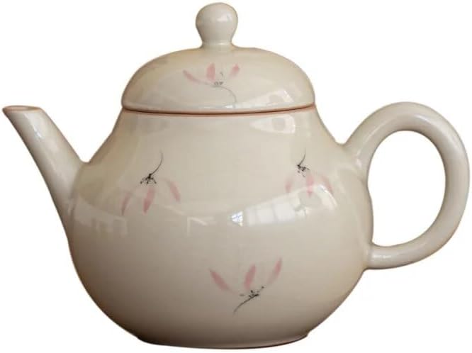 Tea Pot Chinese Hand-painted Pink Orchid Teapot Coffee Pot Loose Tea Teapot Retro Tea Teapot Home Tea Drinking Teapot Tea Set Teapot Chinese Tea Ceremony Suppli