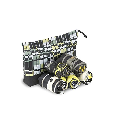 Envirosax Summer Splash Pouch Reusable Shopping Bags (Set of 5), Multicolor