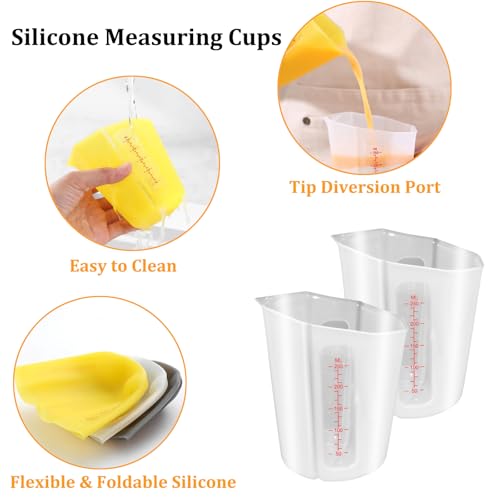 4 piezas vasos medidores flexibles 250 ml silicona miniatura 6