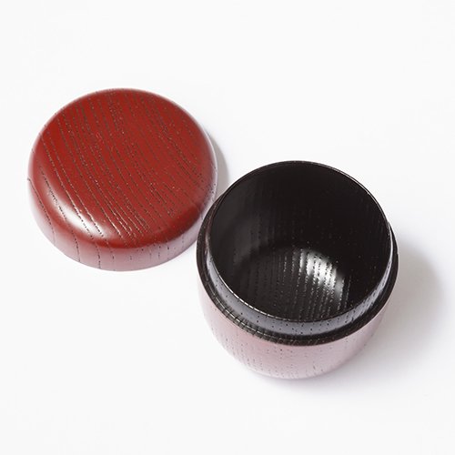 TOKYO MATCHA SELECTION - [VALUE] Oshima: KABUKI NATSUME - 2 Color - Tea Caddy Storage Canister Lacquareware from Ishikawa [Standard ship by Int'l e-packet: with Tracking & Insurance] (Red - inner; Black)