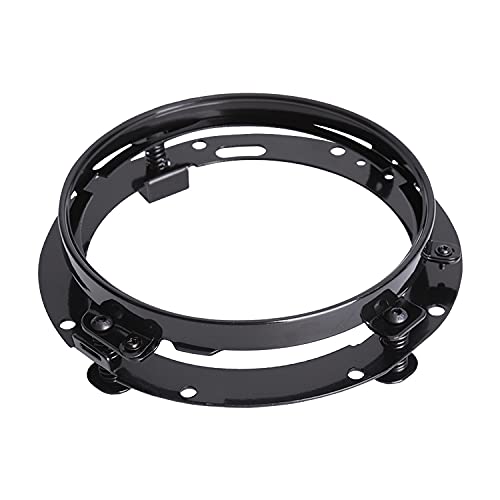 AUDEXEN 7 Inch Round Headlight Mounting Bracket Adapter Compatible with Harley Motorcycle 7 Inch Led Headlight Mount - Black