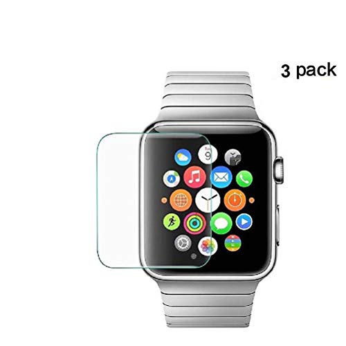 3-Pack Tempered Glass Screen Protector for Apple Watch Series 1/2/3 (42mm)