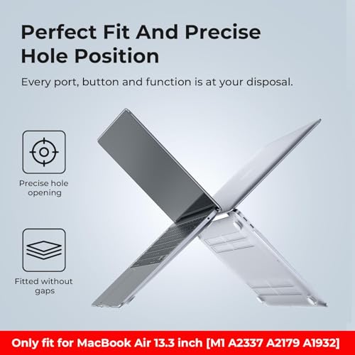 Image of EooCoo Clear Case for Apple MacBook Air M1 13 inch Cover 2018-2021
