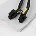 Create idea 10pin to 6+8pin 50cm PCIe GPU Power Adapter Cable Compatible with HP ML350 ML360 G9