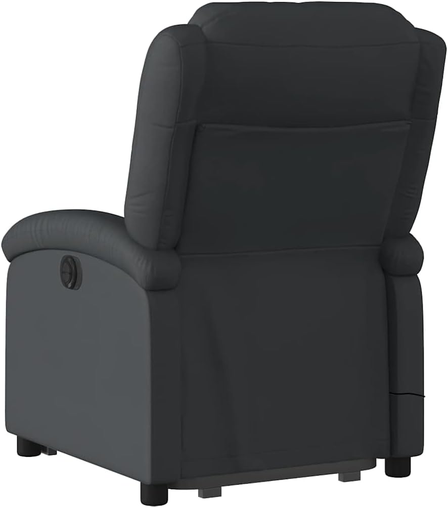 Diagram highlighting various features of the recliner chair, including the massage remote