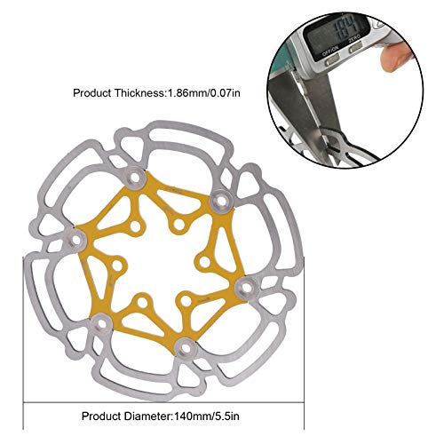 Freio a disco colorido, rotor colorido de 6 furos, leve de 1,86 mm para bicicleta de 6 furos