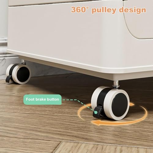 Garvee Rolling Laundry Hamper with Lid, 123L Large Capacity Clothes Hampers Plastic Collapsible Laundry Baskets with Wheels Collapsible Sturdy Storage Organizer Boxes Bins Baskets Chest by Garvee - Image 8