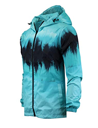 Image of SCREENSHOT Mens Streetwear Windbreaker Jacket - Lightweight Graphic Hoodie, Graffiti Hip Hop Urban Fashion Pullover Top