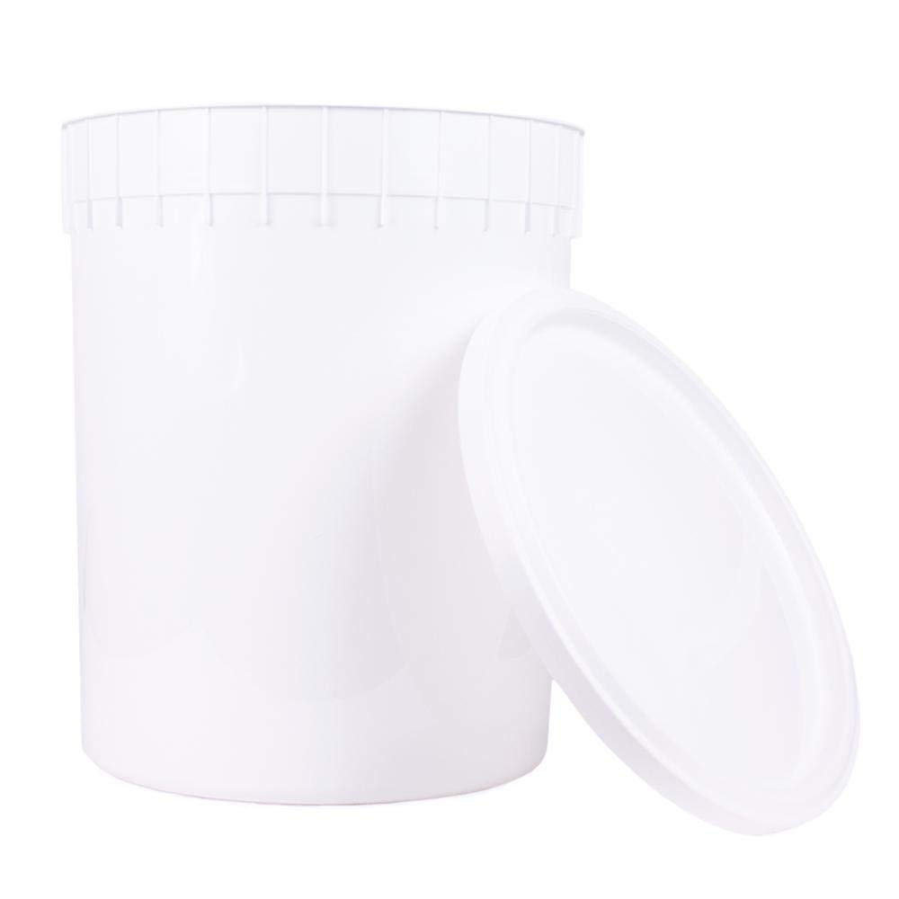 Buy [10 Count] 3 Gallon White HDPE Plastic Ice Cream Tubs with Lids
