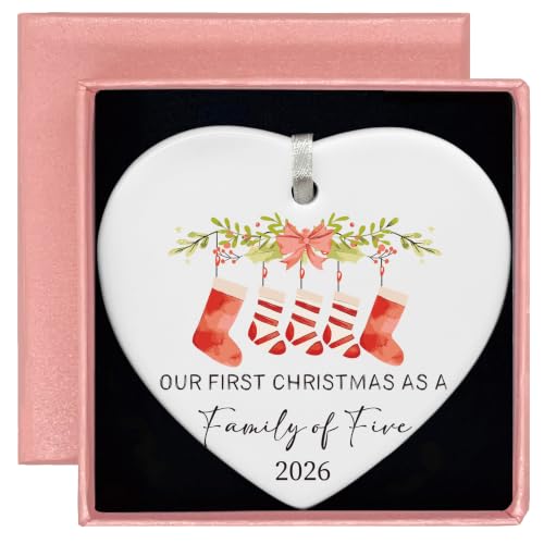 2026 First Xmas Gift for Family of Five-Xmas Christmas Tree Ornament Decor