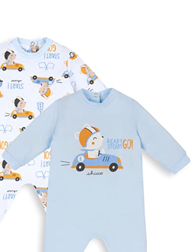 Chicco Set Tutine in Cotone con piedino, Tutina