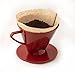 Fino Pour-Over Coffee Brewing Filter Cone, Number 2-Size, Red, Brews 2 to 6-Cups