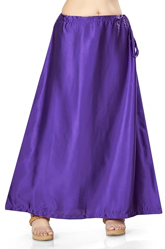 Image of Madhu Fashion Women's Satin Saree Petticoat Saree Underskirt