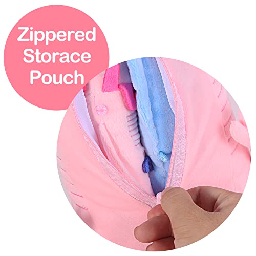 lilizzhoumax Realistic Axolotl Plush Toy 3-Piece Soft Stuffed Animal Zippers Playset, Cute Axolotl Mom with Babies, Gift for Kids - Image 4
