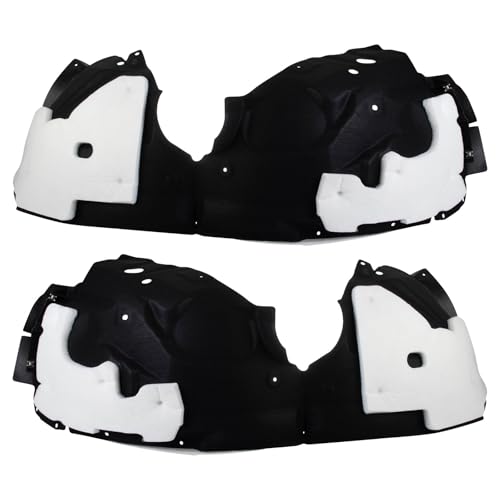 Image of TRQ Front Driver and Passenger Side Inner Fender Liner Set Compatible with 19-23 Ford Edge ST Titanium SEL with Signature Lights