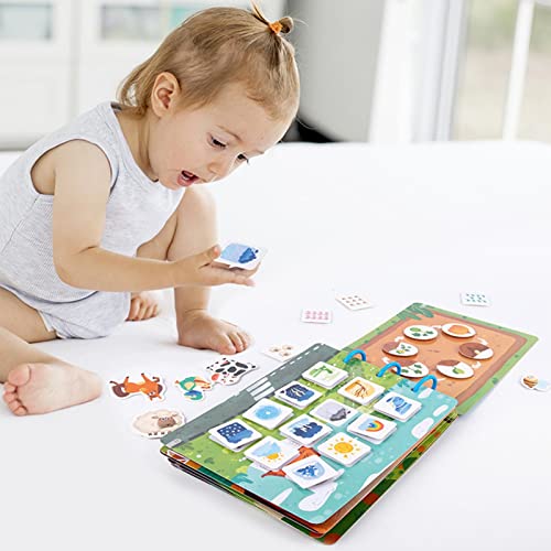 Livro Sensorial para Crianças - Livro Ocupado Educacional Sensorial para Crianças,Livro Montessori o