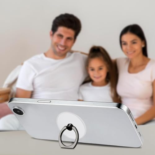Image of KolorFish Transparent Phone Ring Stand Holder Mobile Phone Ring Holder Finger Grip 360 Degree Rotation (Transparent Black Round)