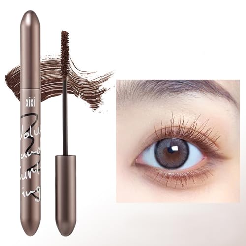 Mascara Thick Mascara Brown Three Dimensional and Long Smooth&Long-lasting Waterproof Sweat-proof Not Easy To Smudge Thick&Curled Long False Eyelash Effect Mascara Bright Eyes Electric Eyes(Brown) - Image 3