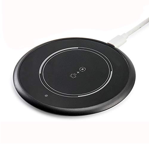 FEIGO Calentador de Taza, Calentador de Taza de café con Cargador inalámbrico (2 en 1) y Taza de Porcelana Bonita, Carga inalámbrica, Temperatura Constante para Mantener Caliente 122°F/55°C