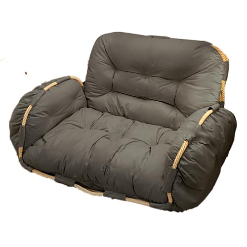 SNOWNYLL Lazy Sofa Human Dog Bed Foldable Lazy Couch Bed with Adjustable Backrest and Handrest High-Density Foam Filled