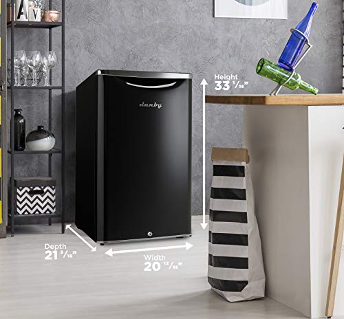 Danby DAR044A6MDB-6 4.4 Cu.Ft. Mini Fridge, Compact Refrigerator For Bedroom, Living Room, Bar, Dorm, Kitchen, Office, E-Star Rated with Door Lock, Black Danby DAR044A6MDB-6 4.4 Cu.Ft. Mini Fridge, Compact Refrigerator For Bedroom, Living Room, Bar, Dorm, Kitchen, Office, E-Star Rated with Door Lock, Black