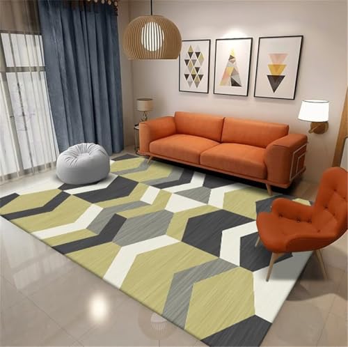 Tapis doux et durable motif geometrique pour sol de chambre