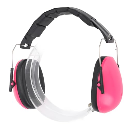 ベビーノイズキャンセリングイヤーマフソフトPUインテリア防音イヤーマフ赤ちゃん用聴覚保護睡眠用 (ピンク)