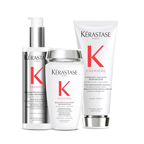 KÉRASTASE Première, Rutina Para Cabello Dañado de Fino a Medio, Repara la Fibra en Profundidad, Fórmula Reparadora con Ácido Cítrico y Glicina