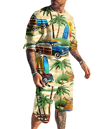 Survêtement d'été pour homme anti-transpiration ensemble short t-shirt manches courtes S2251