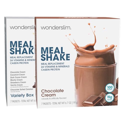 Wonderslim Meal Replacement Shake Bundle, Variety & Chocolate Cream