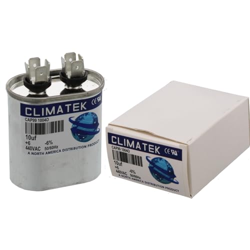 ClimaTek Oval Capacitor - fits Coleman # 024-35813-000 S1-02435813000 | 10 uf MFD 370/440 Volt VAC