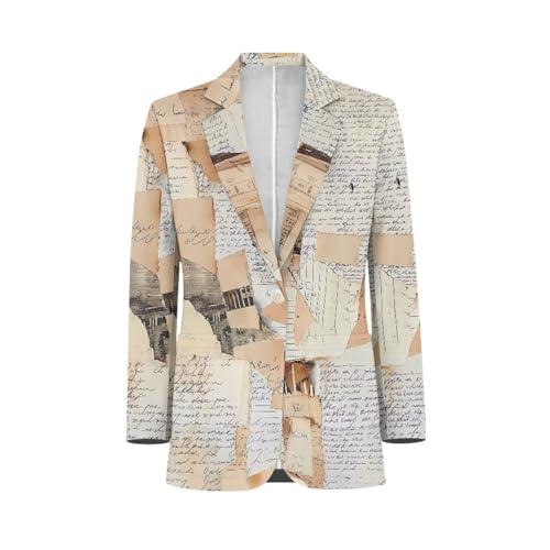 UNICEU Mens Casual Blazer One Button Lightweight Business Suit Jacket with Pockets Sports Coat