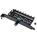smallJUN PC 8 kanałów wentylator piasta chłodząca wentylator regulator prędkości do obudowy procesora HDD VGA PWM wentylator PCI wspornik mocy 12 V SATA/4-pinowe sterowanie wentylatorem czarne