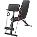 VINTEAM Bancs Musculation Pliable Bancs de Fitness Réglables Hauteur du Dossier réglable en 7 étapes Banc de Musculation Utilitaire Ajustable pour Entraînement Complet du Corps Exercice à Domicile