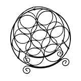 Abnehmbares schwarzes Metall-Weinregal – stilvoller Weinflaschenständer für Zuhause, Bar, Küche oder Schrank – platzsparend für Weinliebhaber