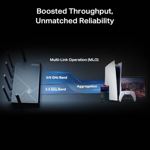Image of TP-Link Archer BE12000 | Tri-Band Wi-Fi 7 Router | Includes 6GHz Wi-Fi Band | New Wi-Fi 7 Features | 10G Connectivity | Compatible with Alexa and Google Assistant (Archer BE670)